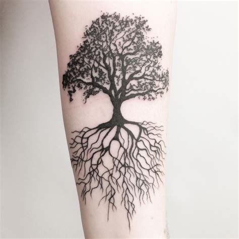 tree roots tattoo